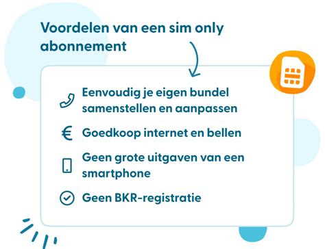 sim only zakelijk vergelijken