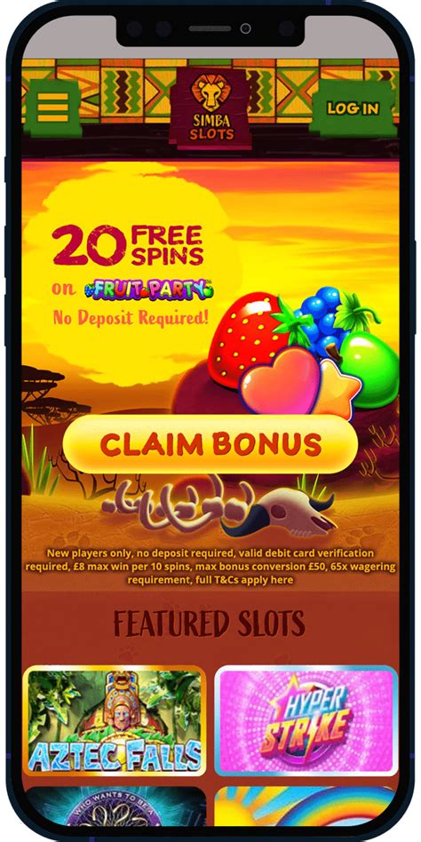 simba slots no deposit
