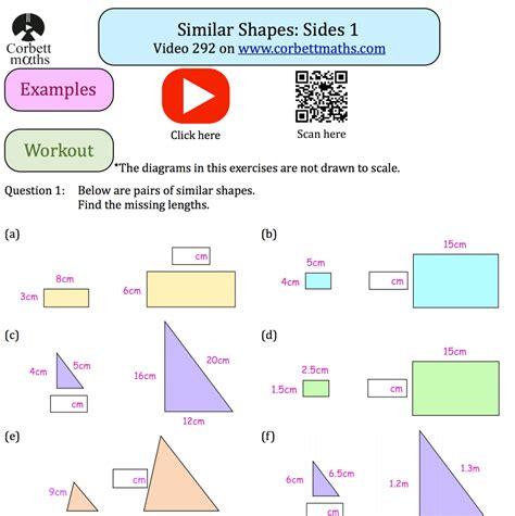 Similar Shapes Finding Sides Textbook Exercise Corbettmaths Similar Shape Worksheet - Similar Shape Worksheet