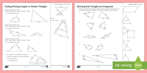 Similar Shapes Worksheet Ks3 Maths Beyond Secondary Twinkl Similar Shape Worksheet - Similar Shape Worksheet