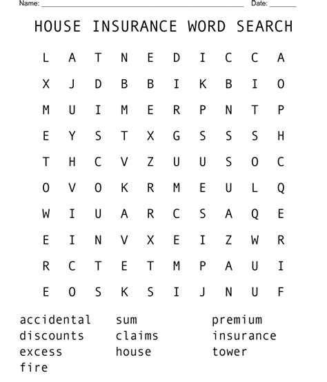 Similar To Homeowners Insurance Word Search Wordmint Auto Liability Limits Worksheet Answers - Auto Liability Limits Worksheet Answers