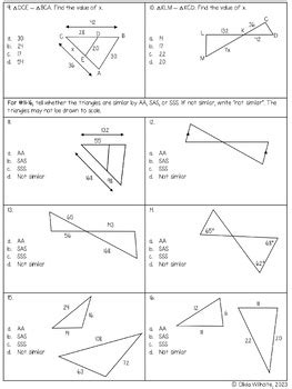 Similarity Study Guide Answers