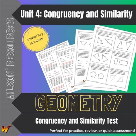 Similarity Unit Test Unit 1 Lesson 7