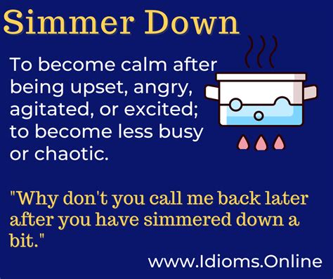 Simmer Down Meaning