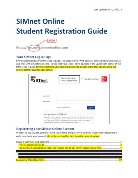 Simnet Online Student Registration Guide Brigham Young
