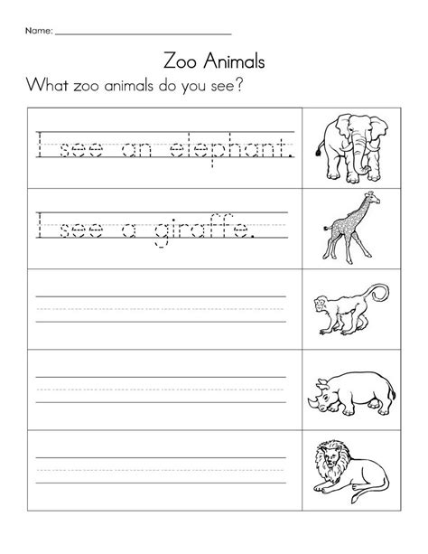 Simple Animal Sentences For Handwriting Practice Sentences For Handwriting Practice - Sentences For Handwriting Practice