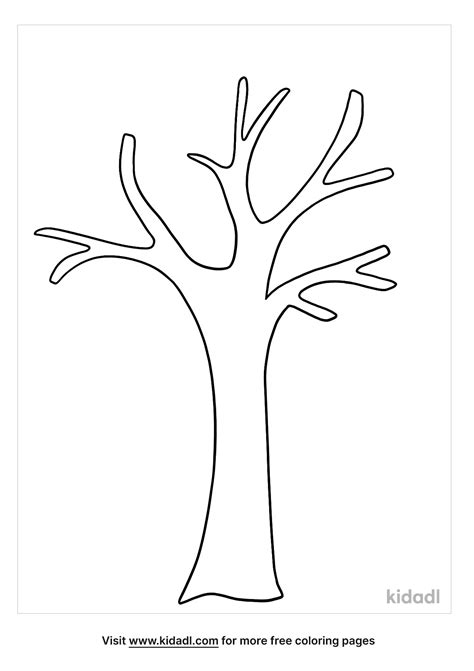 Simple Bare Tree Coloring Page Coloring Page Bare Tree Coloring Page - Bare Tree Coloring Page
