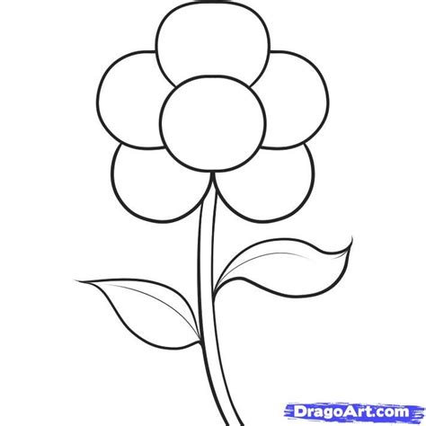 Simple Flower Drawing