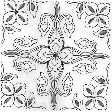 Simple Gambar Batik Sketsa Batik Yang Mudah Ditiru Sketsa Batik Cap - Sketsa Batik Cap