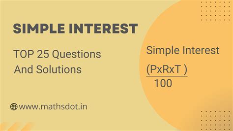Simple Interest Questions Amp Solutions Teaching Resources Simple Interest Worksheet - Simple Interest Worksheet