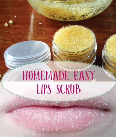 simple lip scrubs to make at home recipes