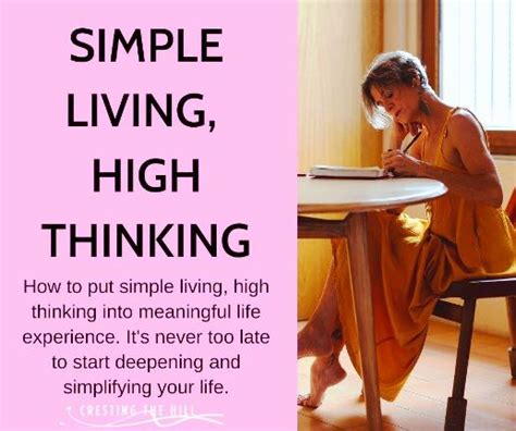 Simple Living High Thinking