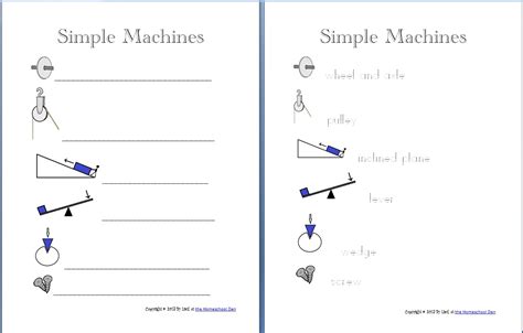 Simple Machine Packet About 30 Pages Homeschool Den Worksheet Packet Simple Machines - Worksheet Packet Simple Machines