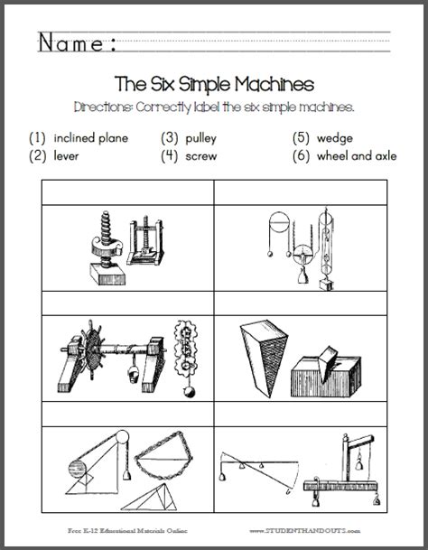Simple Machines Math Word Problems Simple Machine Worksheet Answers - Simple Machine Worksheet Answers
