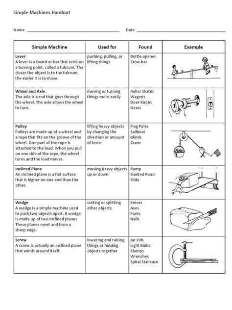 Simple Machines Questions For Tests And Worksheets Simple Machine Worksheet Answers - Simple Machine Worksheet Answers