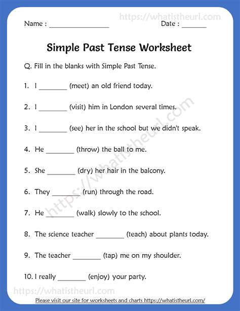 Simple Past Tense Worksheets For 5th Grade Your Tenses Worksheets For Grade 6 - Tenses Worksheets For Grade 6