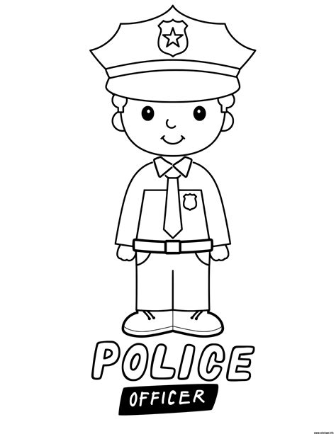 Simple Police Officer Coloring Pages For Kids Rainbow Police Officer Coloring Page - Police Officer Coloring Page