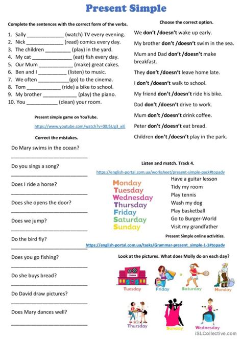 Simple Present Activities