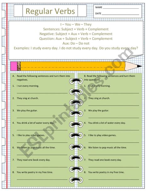 simple present regular verbs