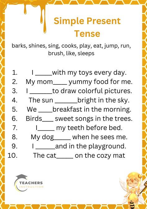 Simple Present Tense Worksheet For Class 2