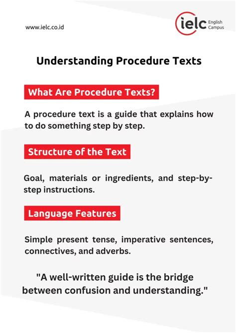 simple procedure text structure paragraphs
