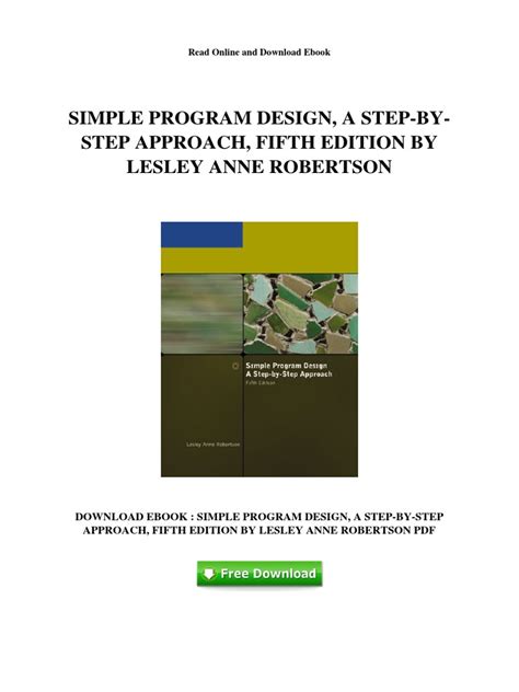 Simple Program Design 5th Edition Solutions