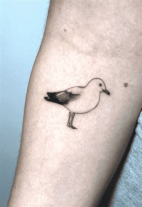 Simple Small Seagull Tattoo Jonathan Livistion