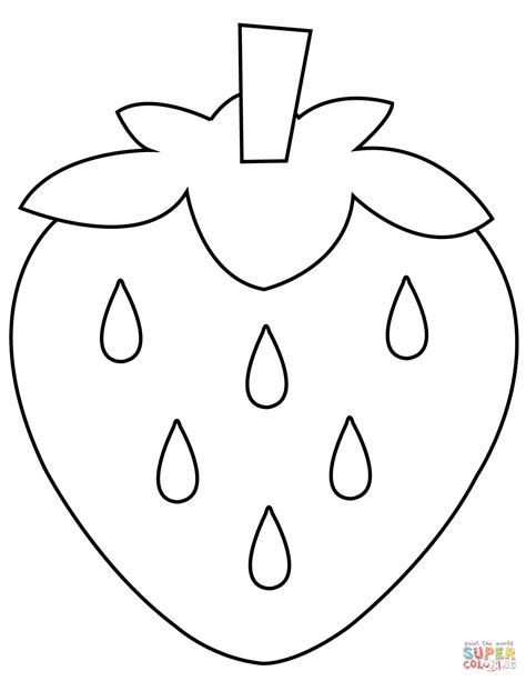 Simple Strawberry Coloring Page Free Printable Coloring Pages Printable Pictures Of Strawberries - Printable Pictures Of Strawberries