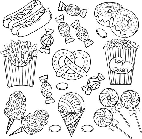 Simple Sweets Food Coloring Book Bold And Easy Coloring Pages For Adults Food - Coloring Pages For Adults Food
