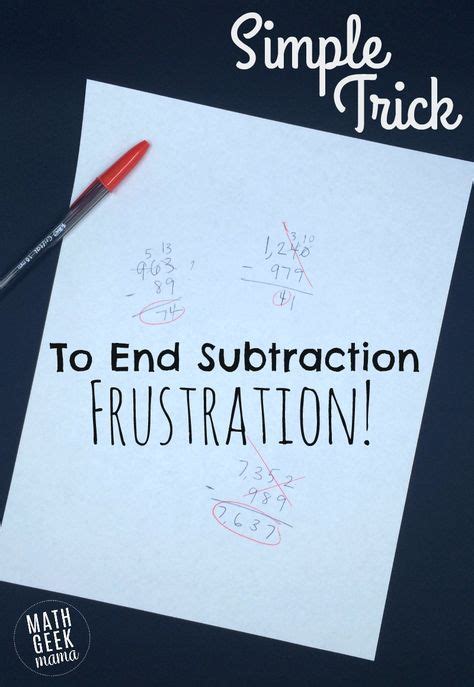 Simple Trick To End The Frustration With Subtraction Subtraction Tricks For 2nd Graders - Subtraction Tricks For 2nd Graders