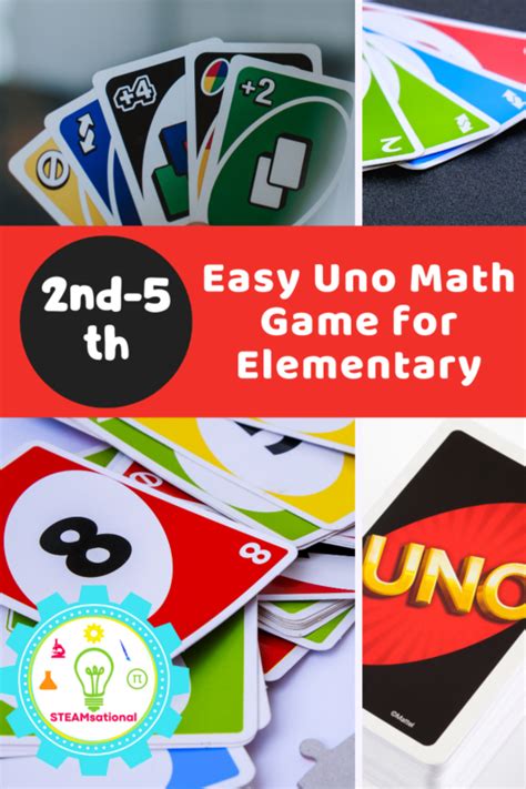Simple Uno Math Game For Elementary Math Uno - Math Uno