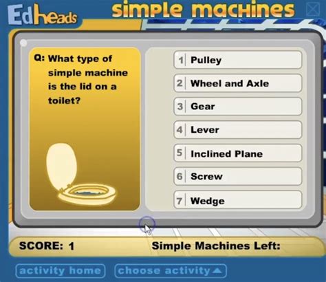Read Simple Machines Question And Answer Edheads 