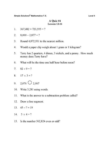 Full Download Simple Solutions Quiz 