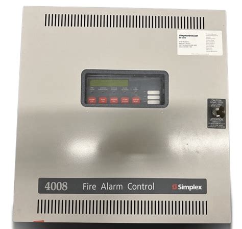 Simplex 4008 Fire Alarm Panel Manual