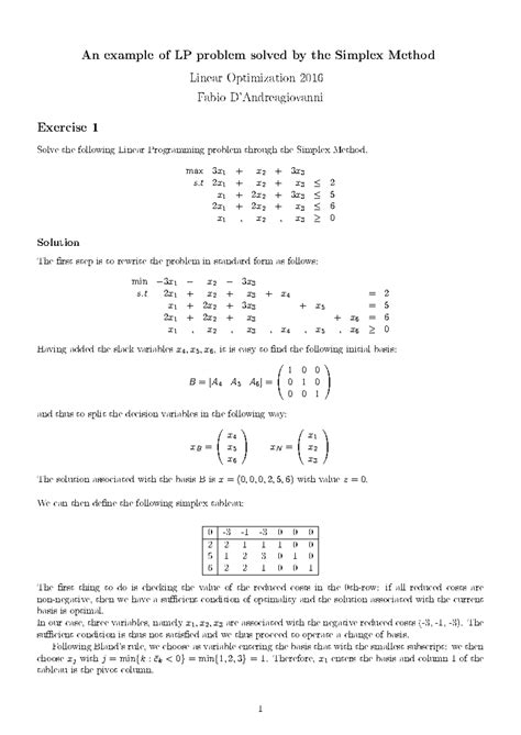 Simplex Answers