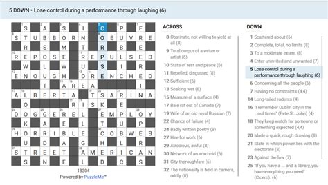 Simplex Crossword Solutions