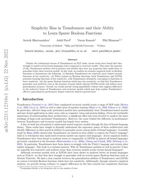 Simplicity Bias Of Transformers To Learn Low Sensitivity Sensitivity Science - Sensitivity Science