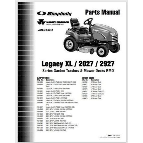 Simplicity Legacy Manual