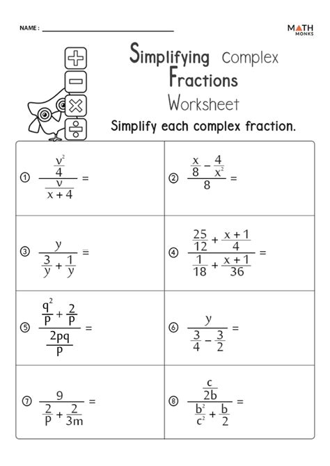 Simplify Complex Fractions Worksheets Complex Fractions Worksheet Answers - Complex Fractions Worksheet Answers