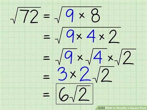 Simplify Square Root Of 72
