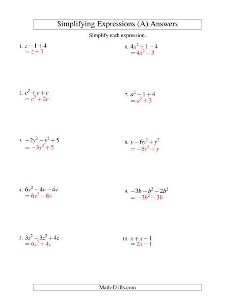 Simplifying Expressions Worksheet Algebra 2 Simplifying Expressions Worksheet - Algebra 2 Simplifying Expressions Worksheet