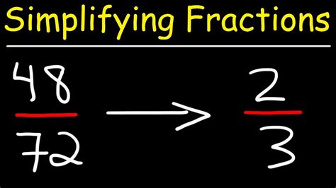 Simplifying Large Fractions Youtube Simplifying Big Fractions - Simplifying Big Fractions