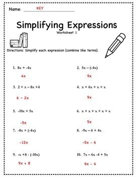 Simplifying Linear Expressions Teaching Resources Tpt Simplifying Linear Expressions Worksheet Answers - Simplifying Linear Expressions Worksheet Answers