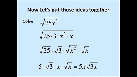 Simplifying Square Roots With Variables Worksheet