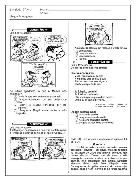 Simulado De Português