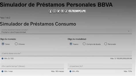 Simulador Préstamo Bbva
