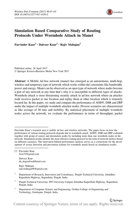Simulation Based Comparative Study Of Eigrp And Ospf For