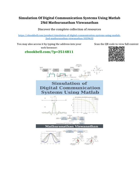 Simulation Of Digital Communication Systems Mathuranathan Viswanathan