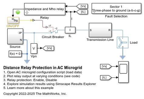 simulink distance relay protection