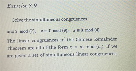Simultaneous Congruences